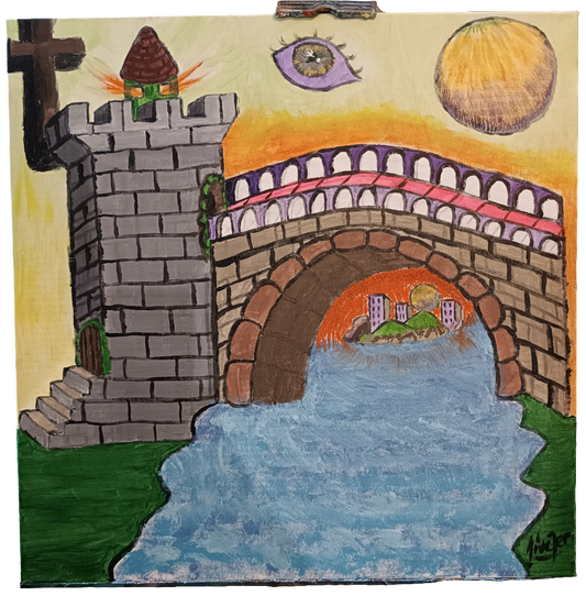 El puente de la torre medieval y El faro del puerto de la torre