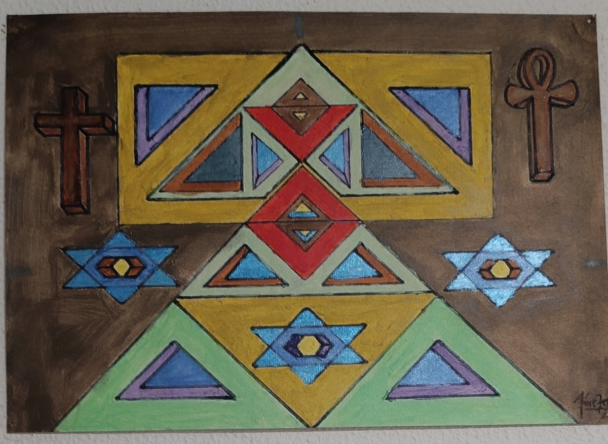 Últimos dibujos lienzo 50x50 acrílico