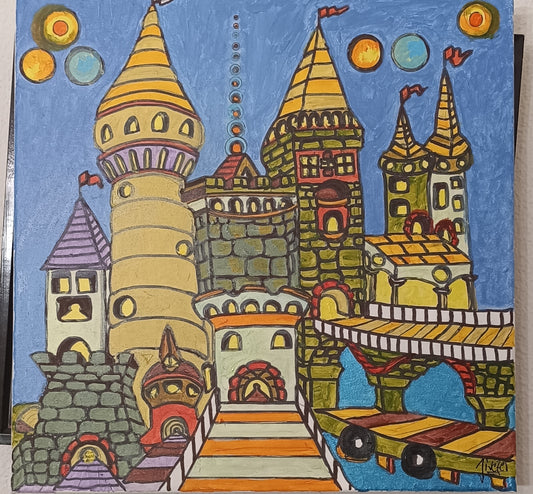 Últimos dibujos lienzo 50x50 acrílico