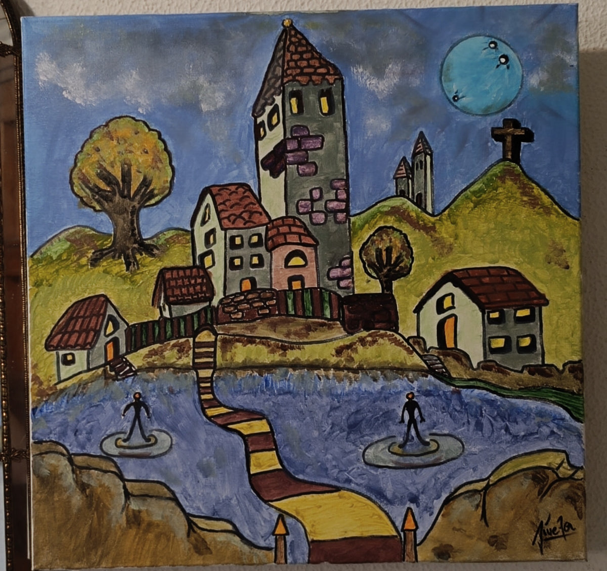 Últimos dibujos lienzo 50x50 acrílico